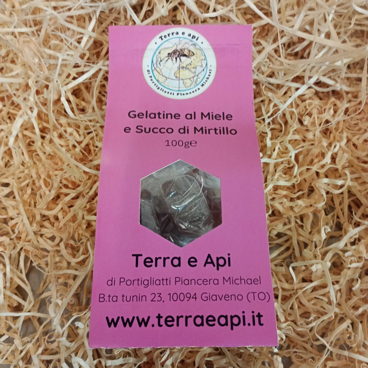 Gelatine al Miele e Succo di Mirtillo 100g