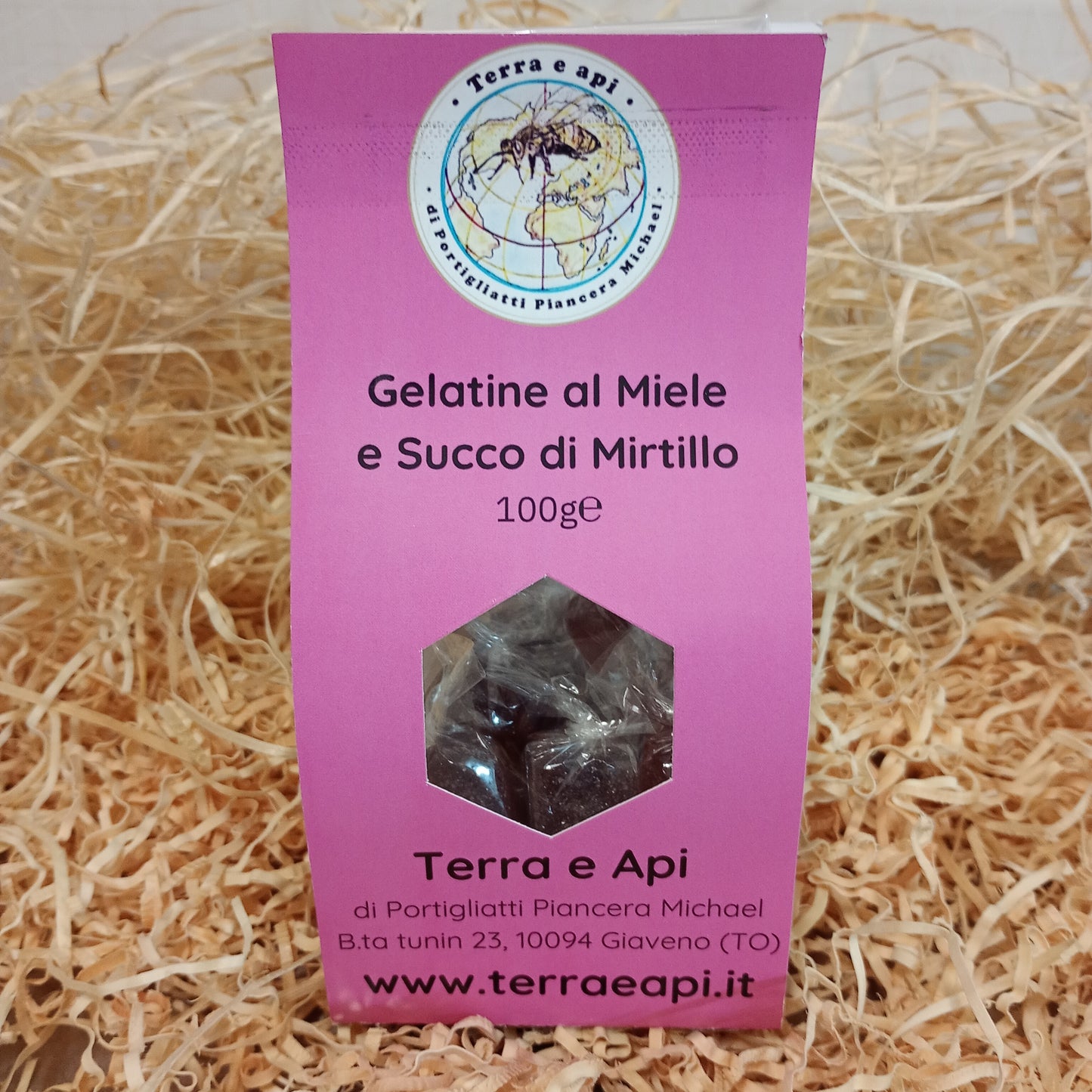 Gelatine al Miele e Succo di Mirtillo 100g