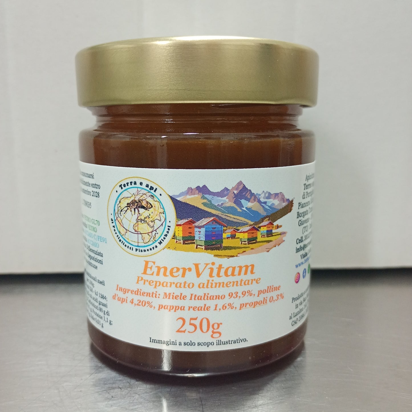 EnerVitam 250g - Preparato alimentare con tutti i prodotti delle api